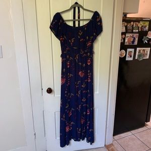 marion navy floral maxi dress